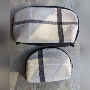 BEIS Plaid Collection Makeup Bags